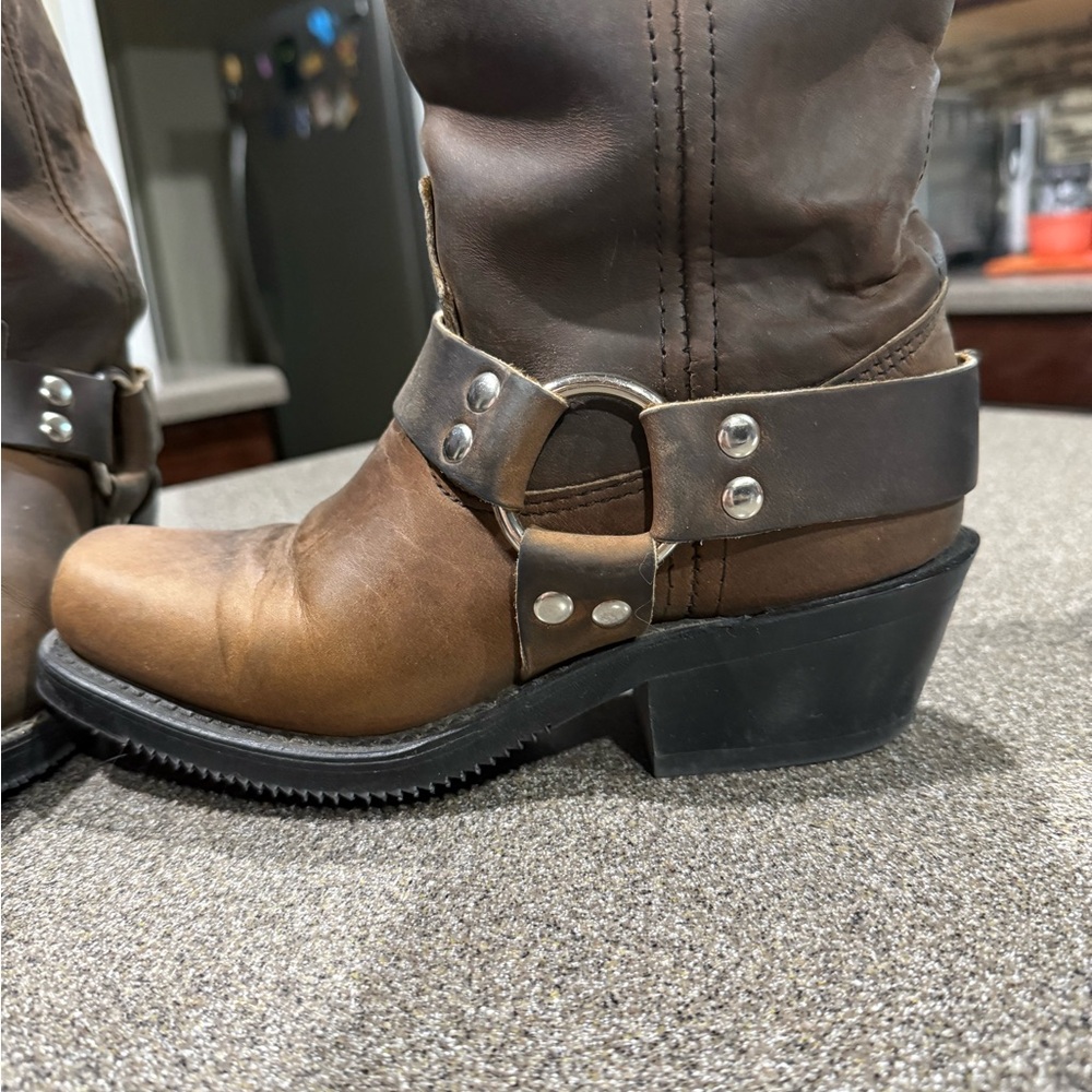Double H Brown Leather Women's Boots - Picture 7 of 8